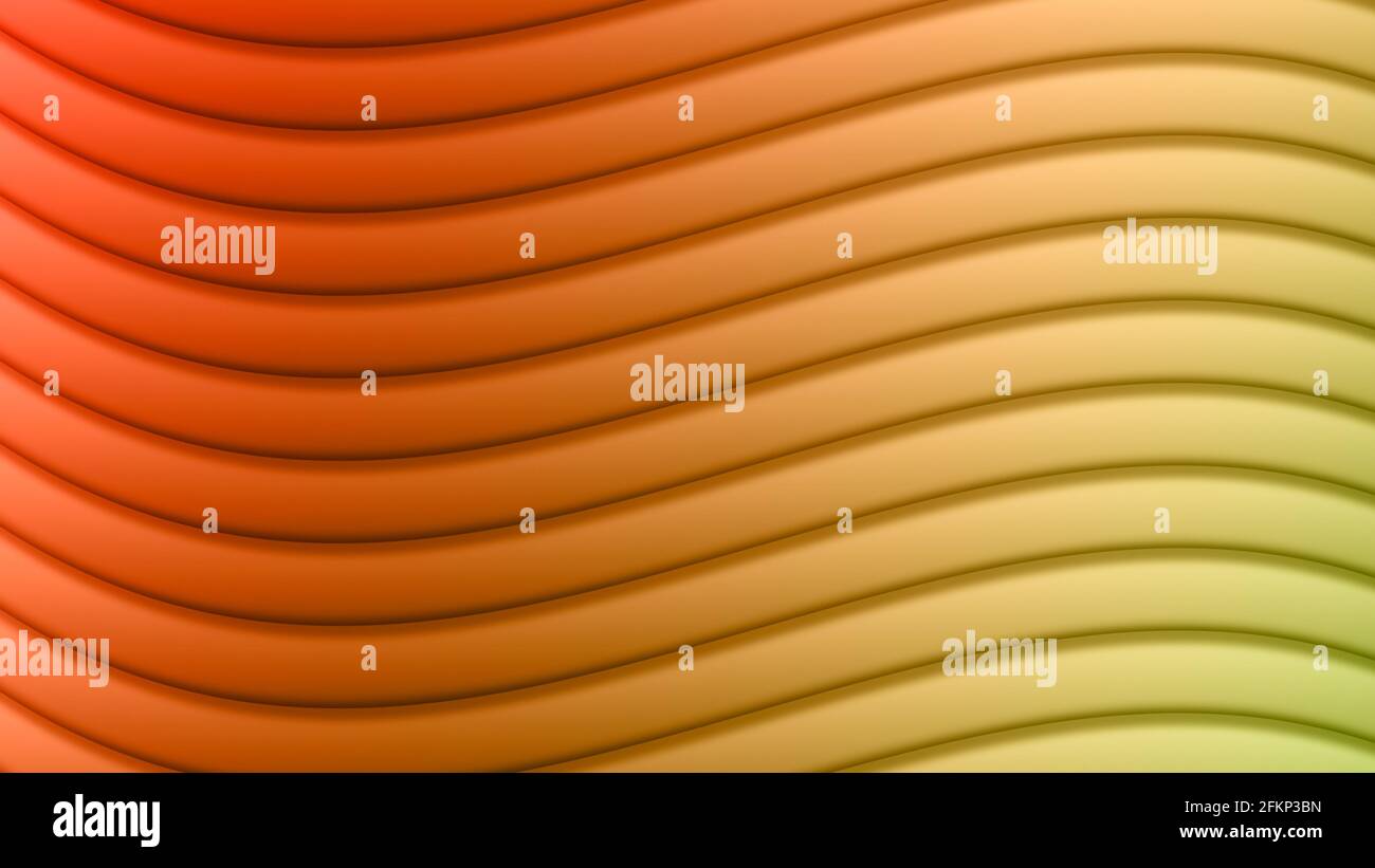 Arrière-plan ondulé abstrait avec ondes parallèles et couleurs de dégradé Banque D'Images