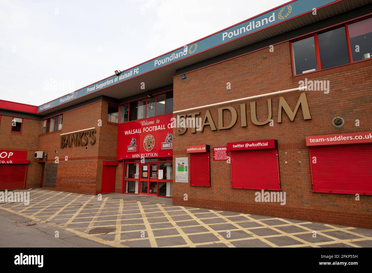 Stade de Bescot, également connu sous le nom de stade des banques. Club de football de Walsall. Banque D'Images