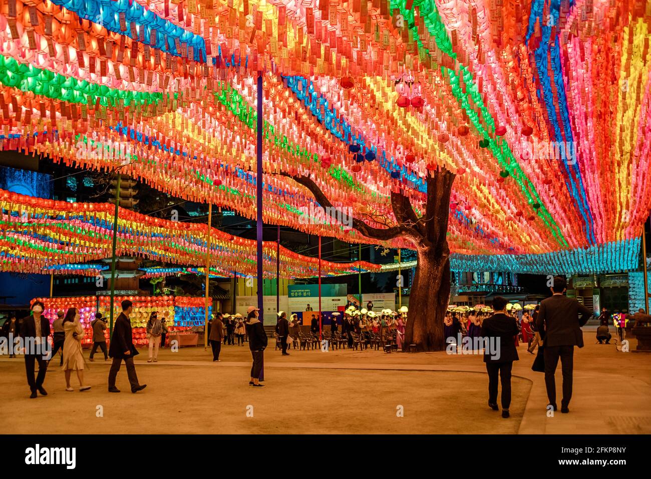 2021 Festival des lanternes sud-coréennes, Temple bouddhiste de Jogyesa, Séoul Banque D'Images