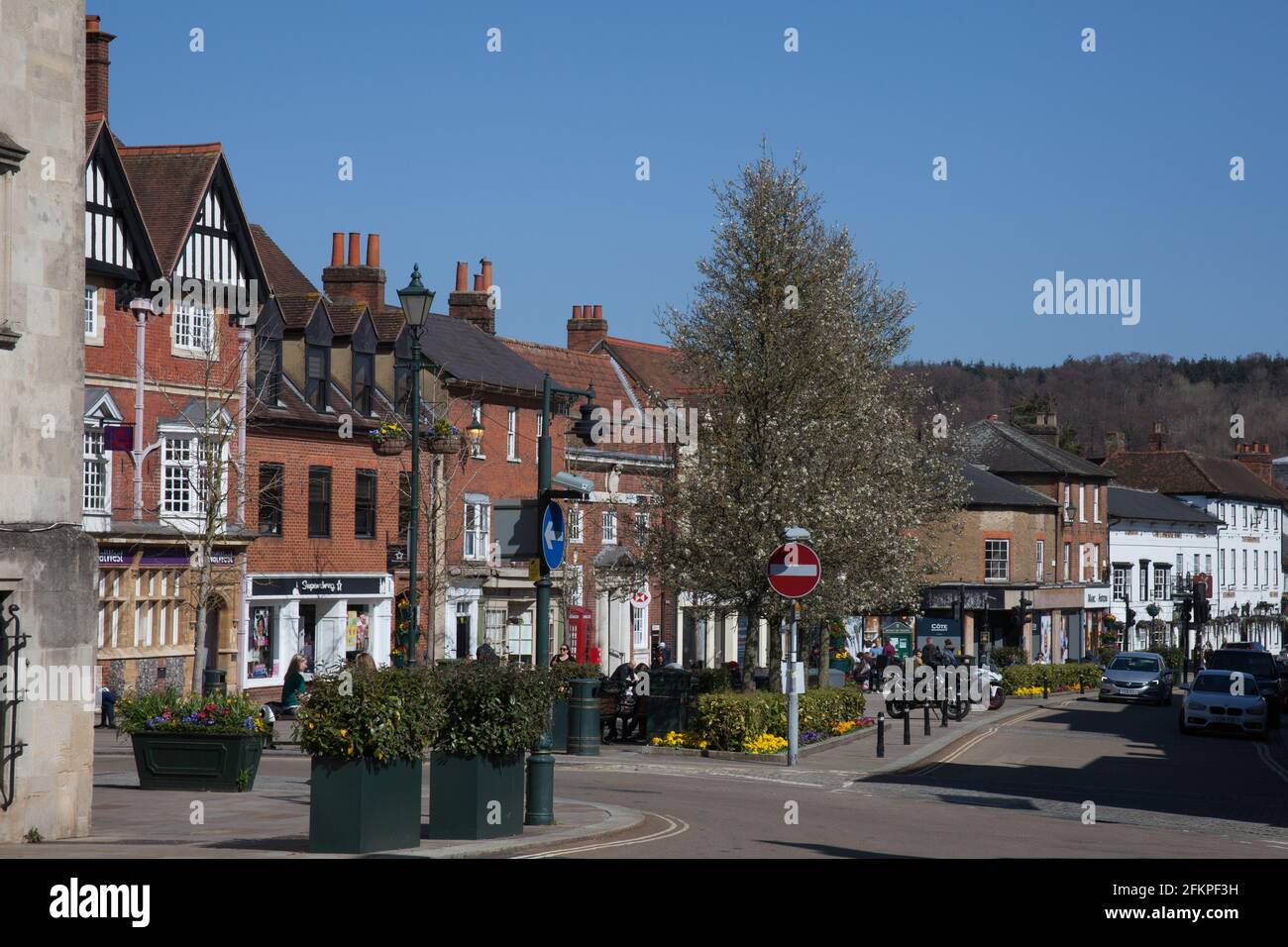 Le quartier commerçant de Henley-on-Thames dans l'Oxfordshire au Royaume-Uni Banque D'Images