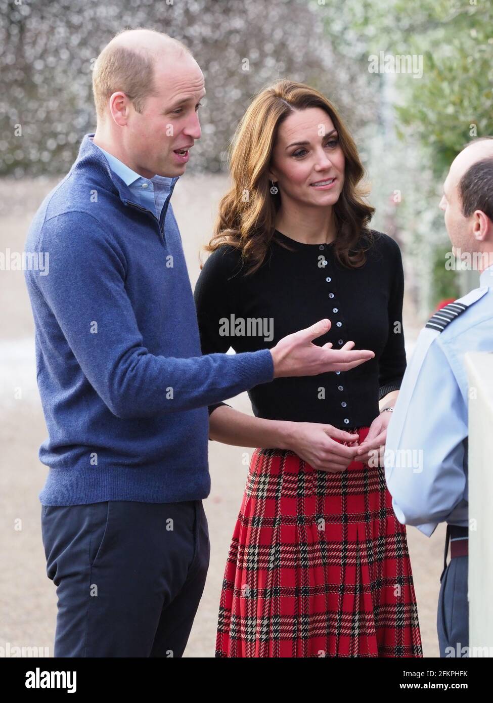 Le duc de Cambridge et la duchesse de Cambridge arrivent pour accueillir une fête de Noël pour les familles et les enfants du personnel déployé de la RAF Coningsby et de la RAF Marham servant à Chypre. 4 décembre 2018. Veuillez par ligne : Vantagenews.com Banque D'Images