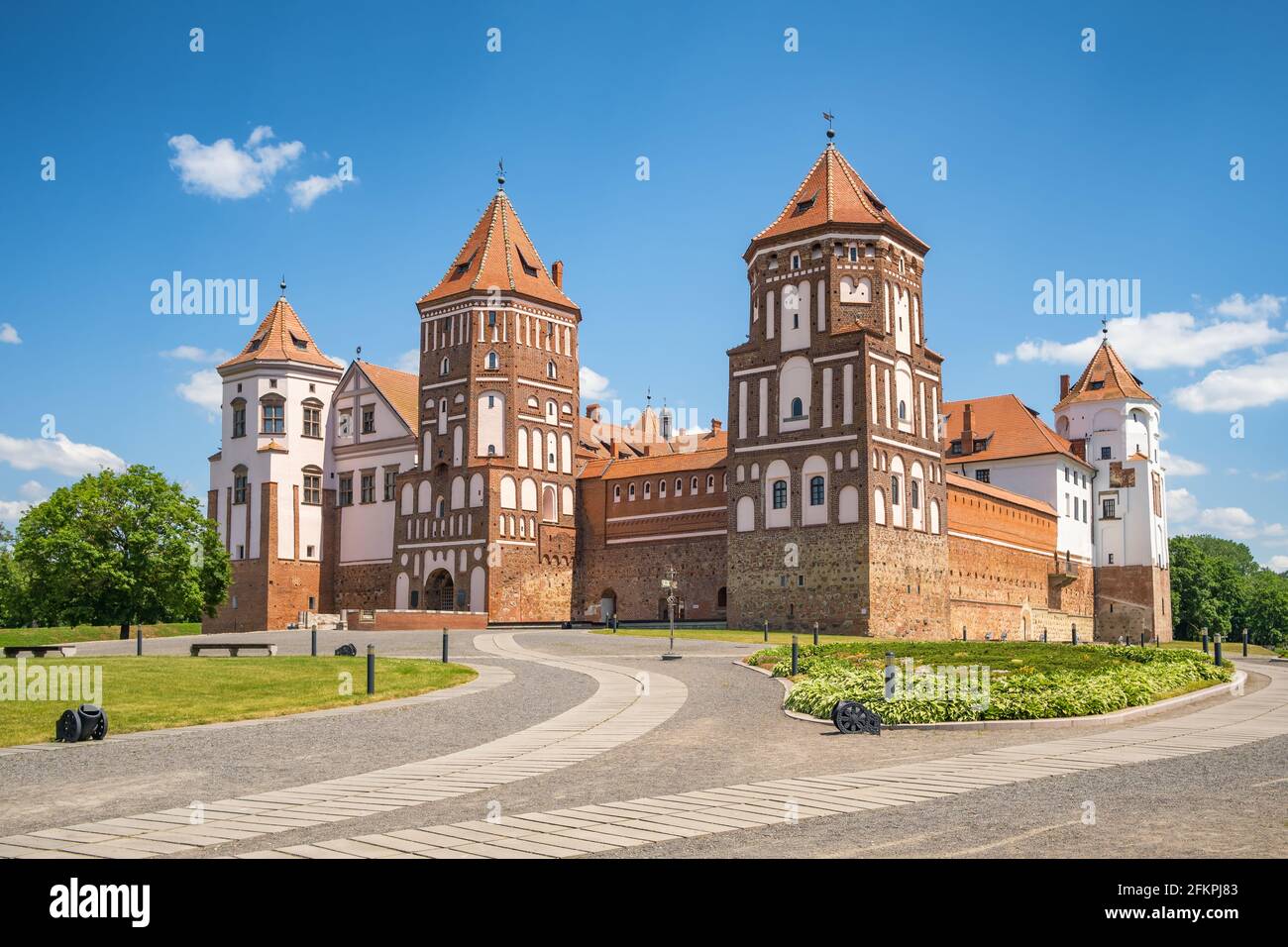 Panorama du complexe du château de Mir à Mir, Biélorussie Banque D'Images