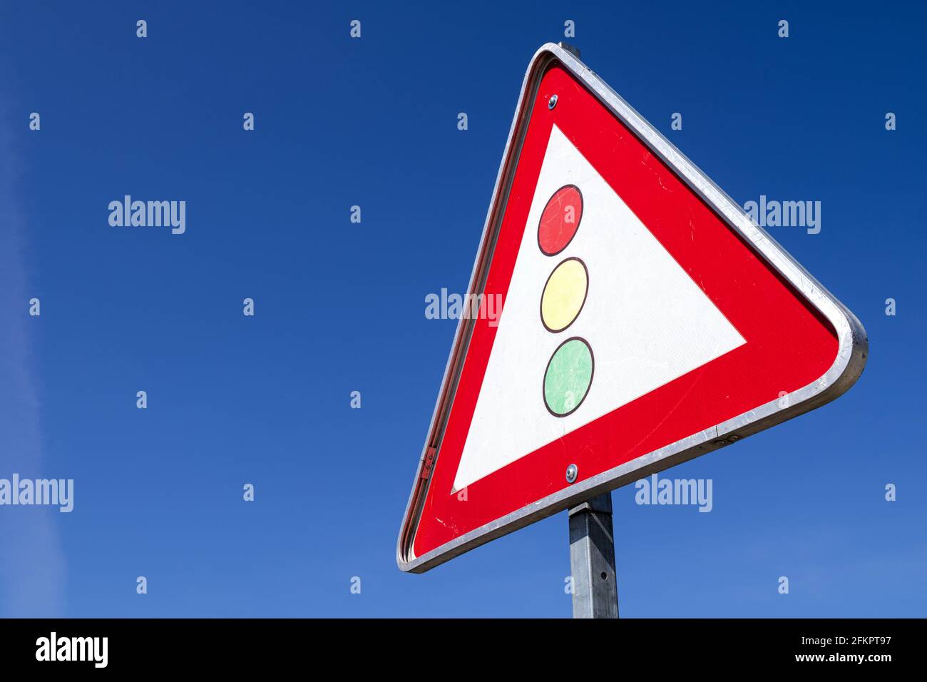 German road sign : feux de circulation Banque D'Images