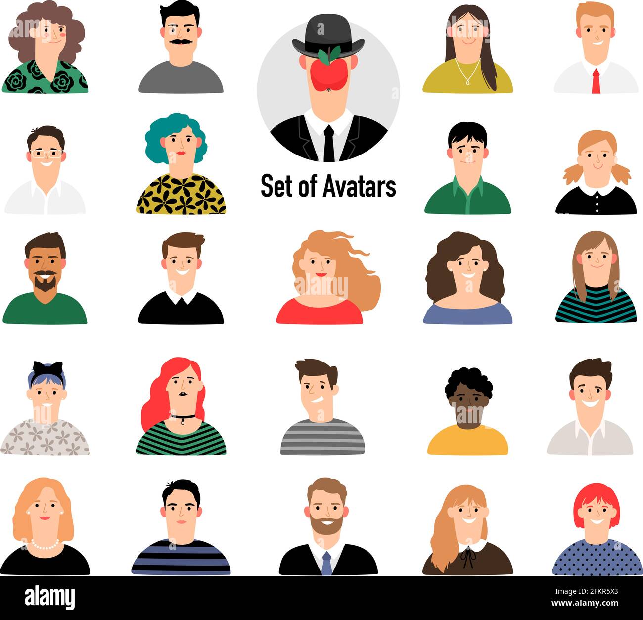 Ensemble Icônes Avatars Équipe - 10 Avatars Magnétiques Avec Aimants Et Stylo Effaçable