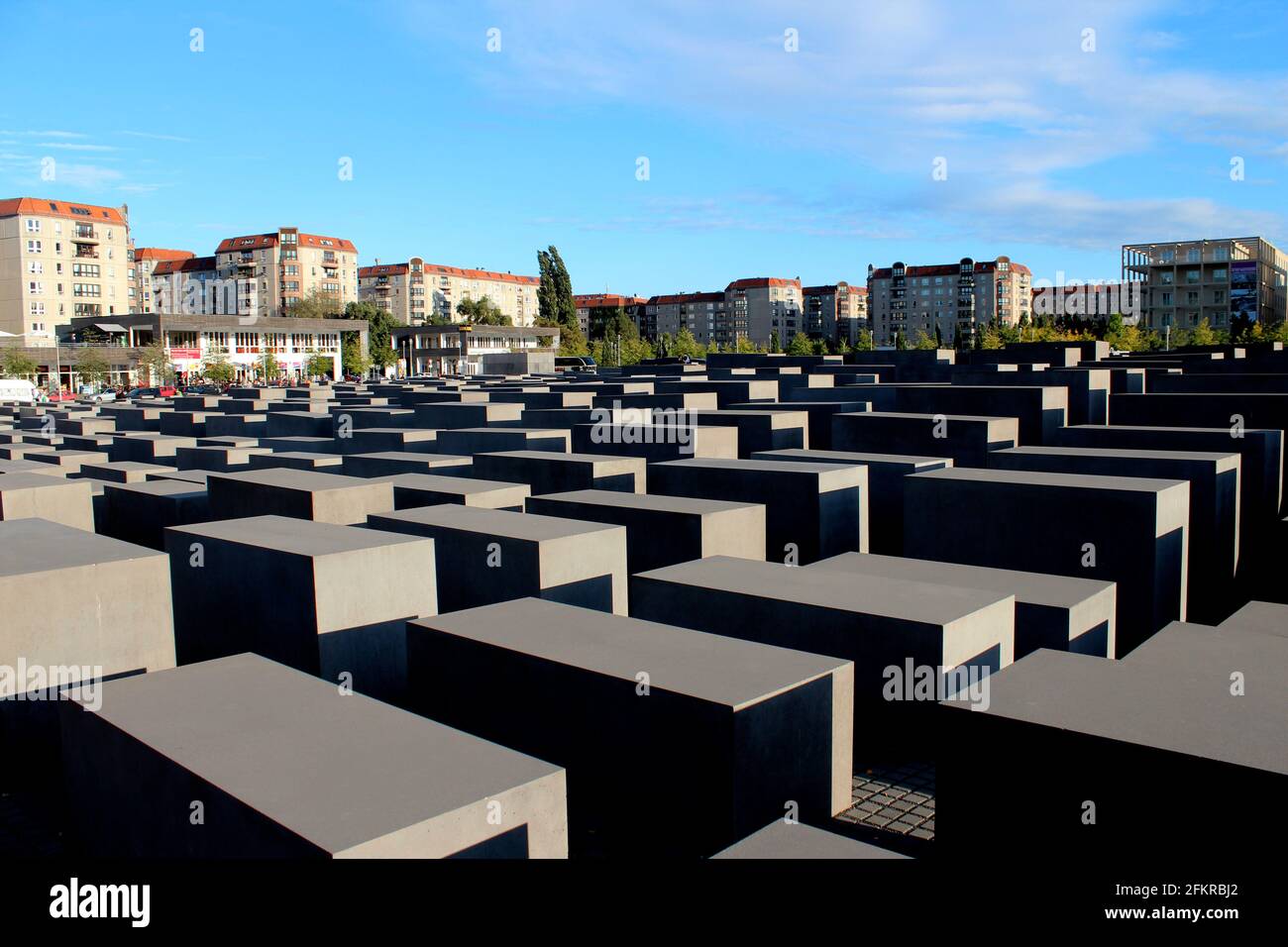 Mémorial aux Juifs d'Europe assassinés à Berlin, en Allemagne. Mémorial de l'Holocauste par Peter Eisenman Banque D'Images