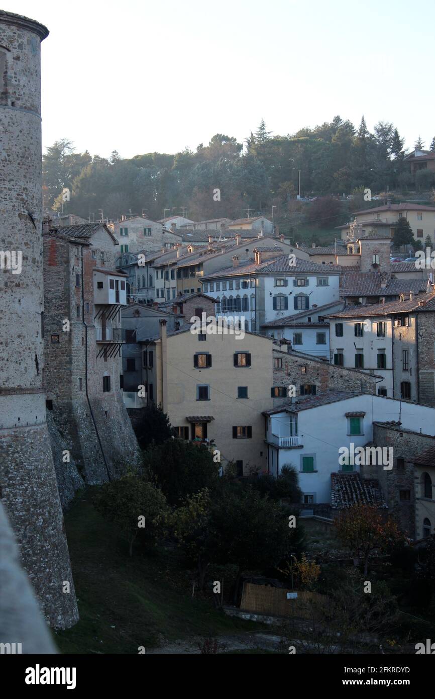 Cité médiévale fortifiée en Toscane, Italie Banque D'Images