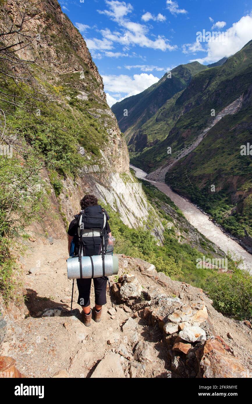 Rio Apurimac, Apurimac est la partie supérieure du longiste et le plus grand fleuve Amazone, vue du sentier de randonnée Choquequirao, région de Cuzco, Machu Picchu sont Banque D'Images