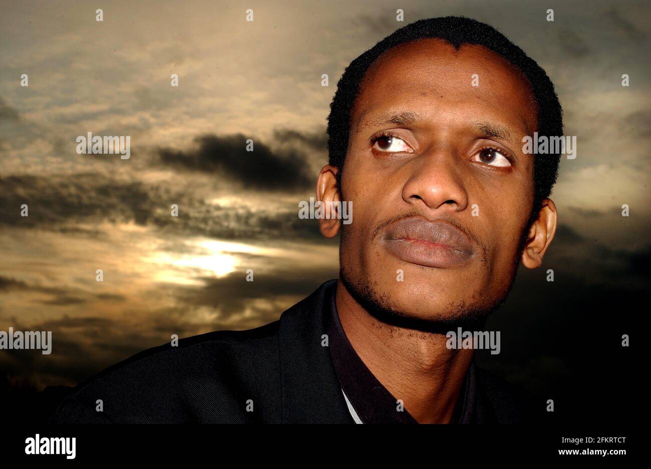 Journaliste zimbabwéen Basildon Peters.8 Mars 2002 photo Andy Paradise Banque D'Images