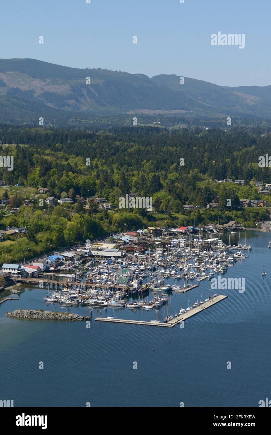 Photo aérienne, île de Vancouver (Colombie-Britannique) Banque D'Images