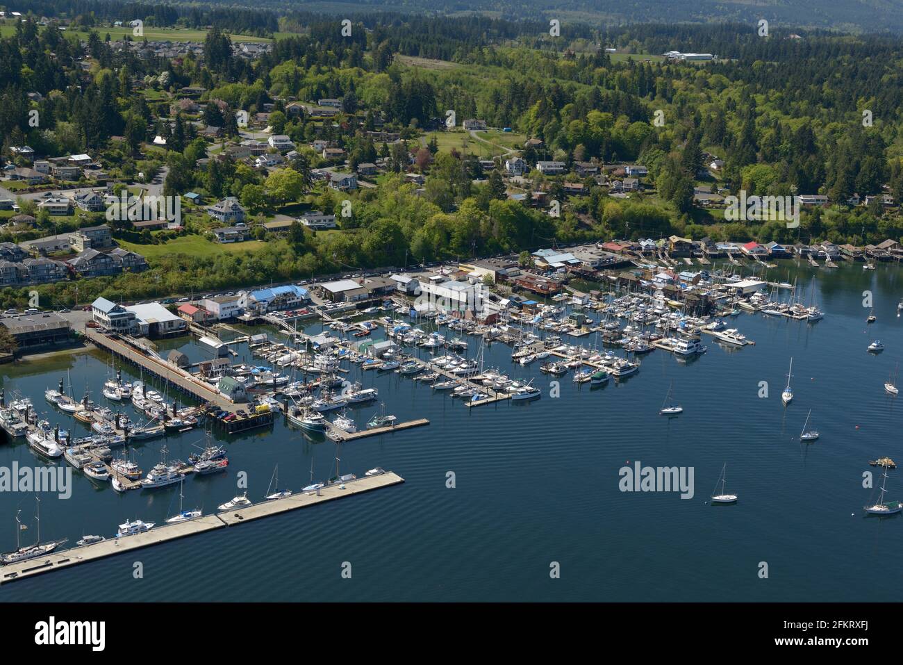 Photo aérienne, île de Vancouver (Colombie-Britannique) Banque D'Images