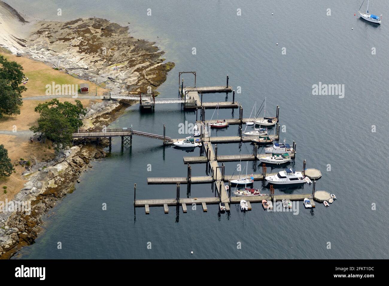 Photo aérienne de Newcastle Island, Nanaimo (Colombie-Britannique) Banque D'Images