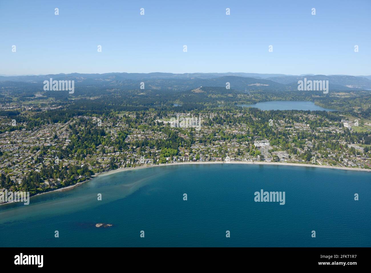 Photo aérienne de la baie Cordova, île de Vancouver, Colombie-Britannique Banque D'Images