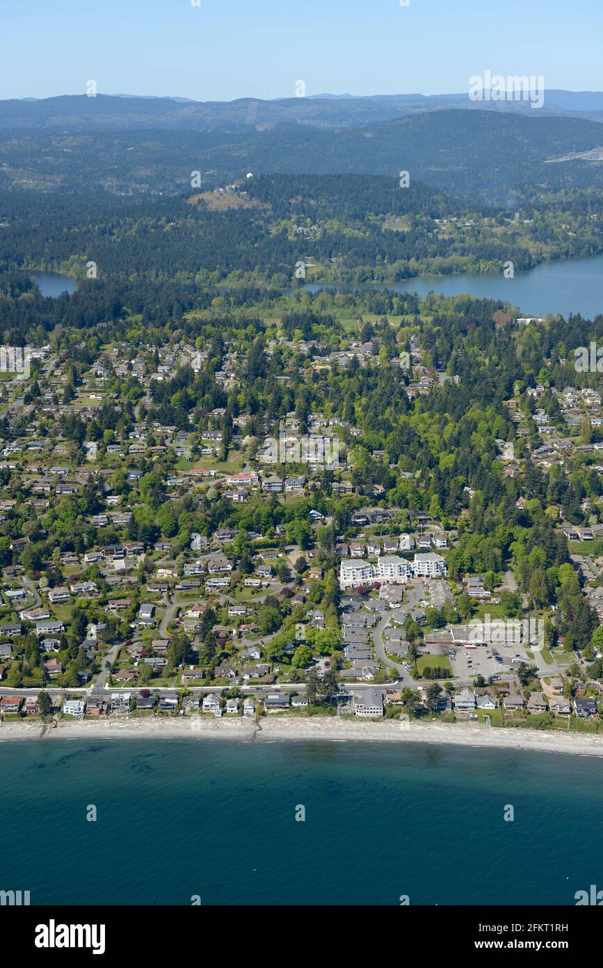 Photo aérienne de la baie Cordova, île de Vancouver, Colombie-Britannique Banque D'Images