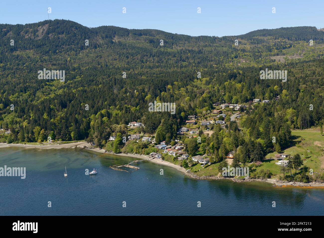Photo aérienne, île de Vancouver (Colombie-Britannique) Banque D'Images