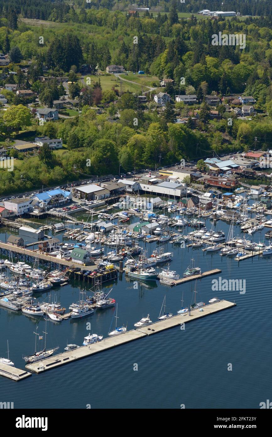 Photo aérienne, île de Vancouver (Colombie-Britannique) Banque D'Images