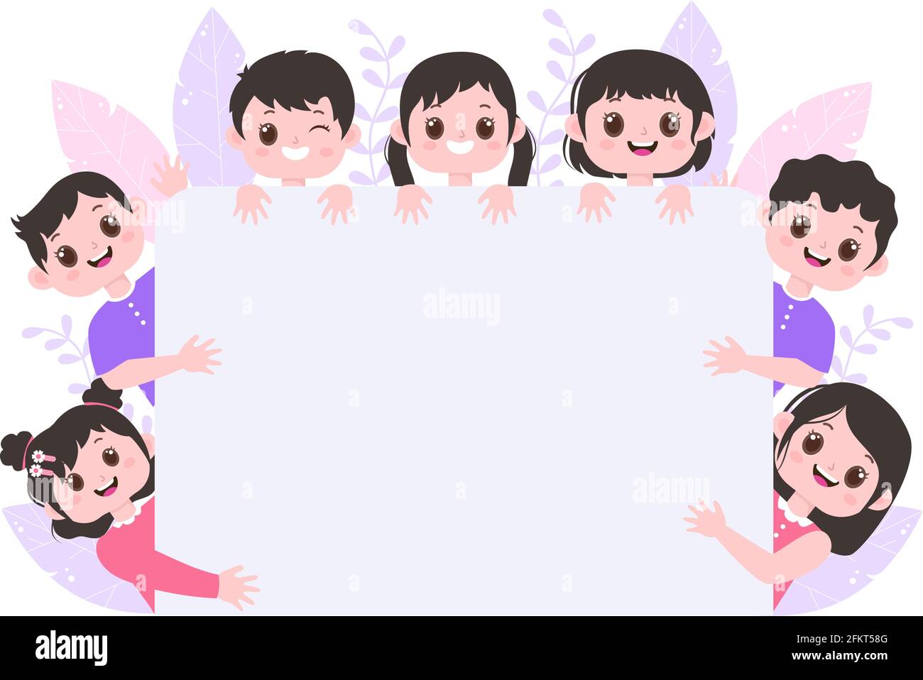 Celebration De La Journee Des Enfants Heureux Avec Illustration De Personnages De Dessin Anime Pour Affiche Cartes De Vœux Fond D Ecran Banniere Et Page D Arrivee Image Vectorielle Stock Alamy