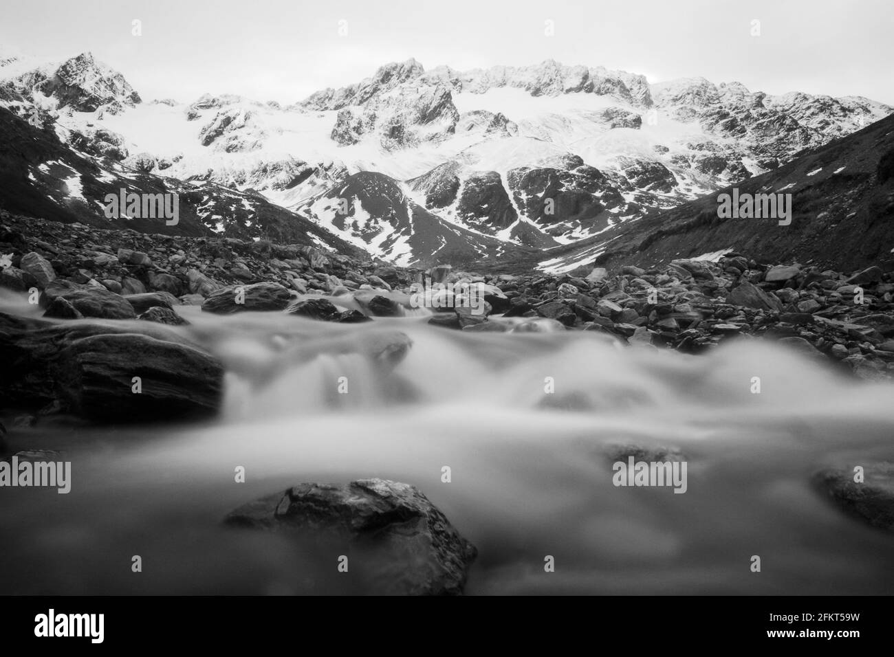 Montagne martiale, la fonte des glaciers, Ushuaia, Tierra del Fuego, Argentina Banque D'Images