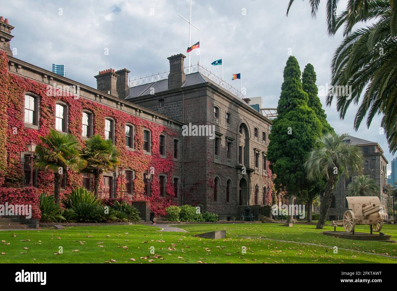 Barracks Victoria de style Renaissance du XIXe siècle sur St Kilda Road, Melbourne, Australie Banque D'Images