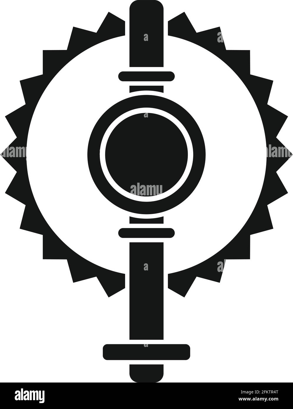 Vue de dessus de l'icône de piège à animaux, style simple Illustration de Vecteur