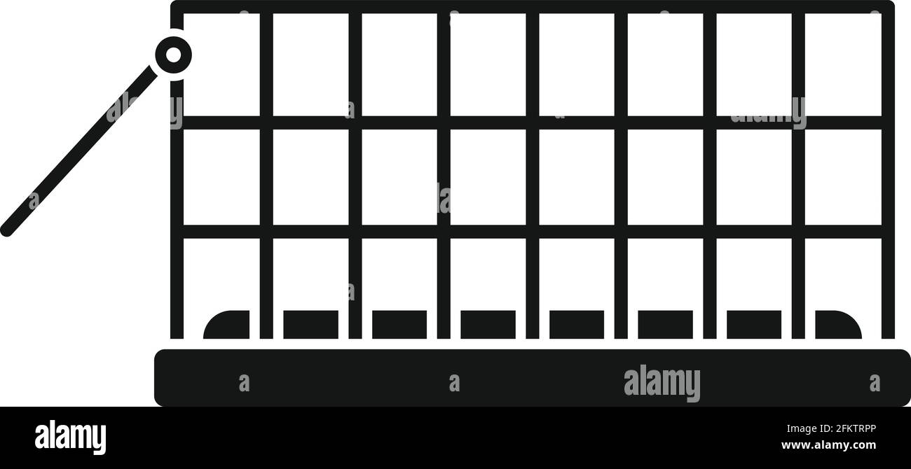 Icône de cage de piège à animaux, style simple Illustration de Vecteur