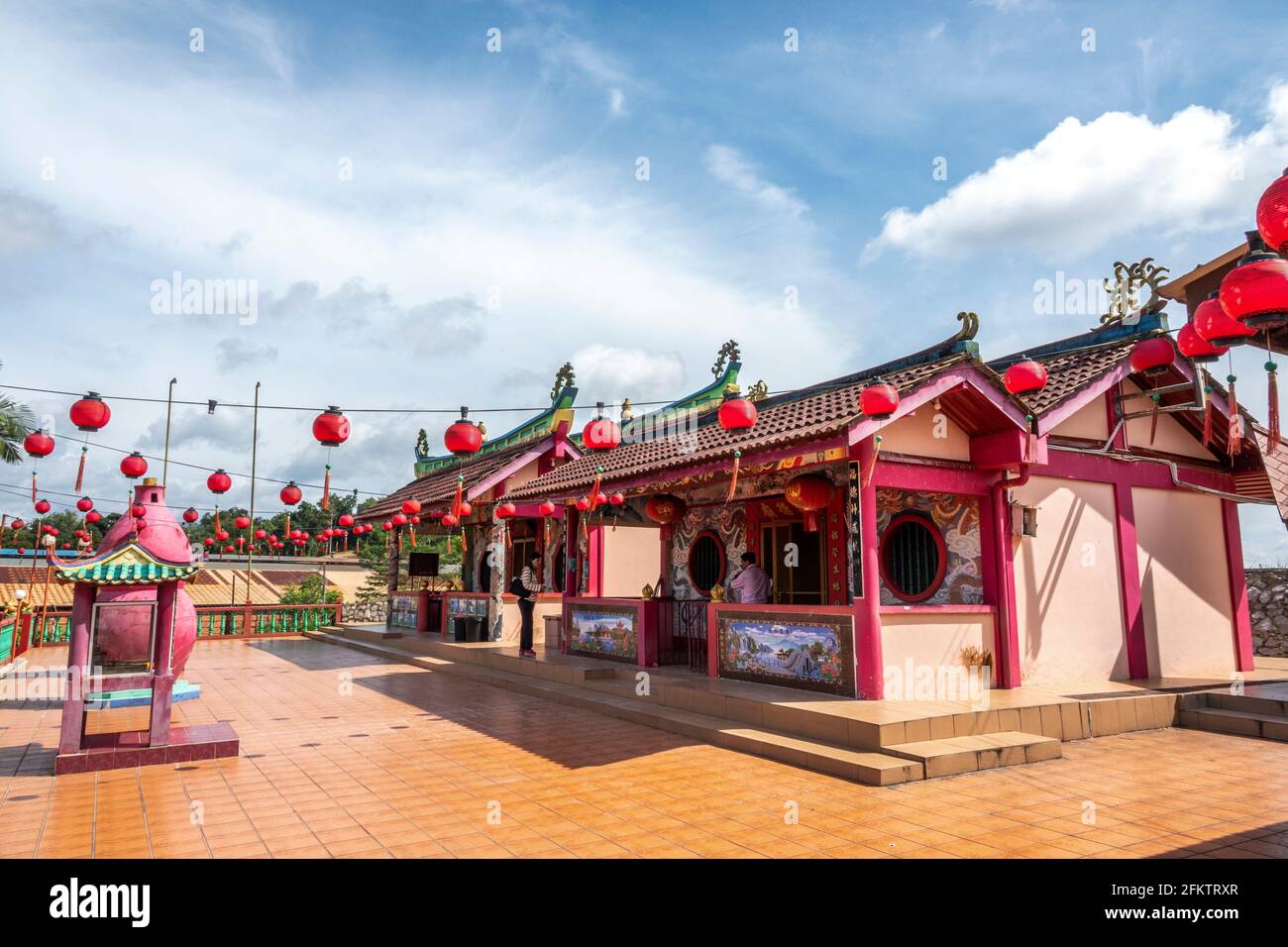 Temple chinois, Kampung Musi, Bau, Sarawak, Malaisie orientale Banque D'Images