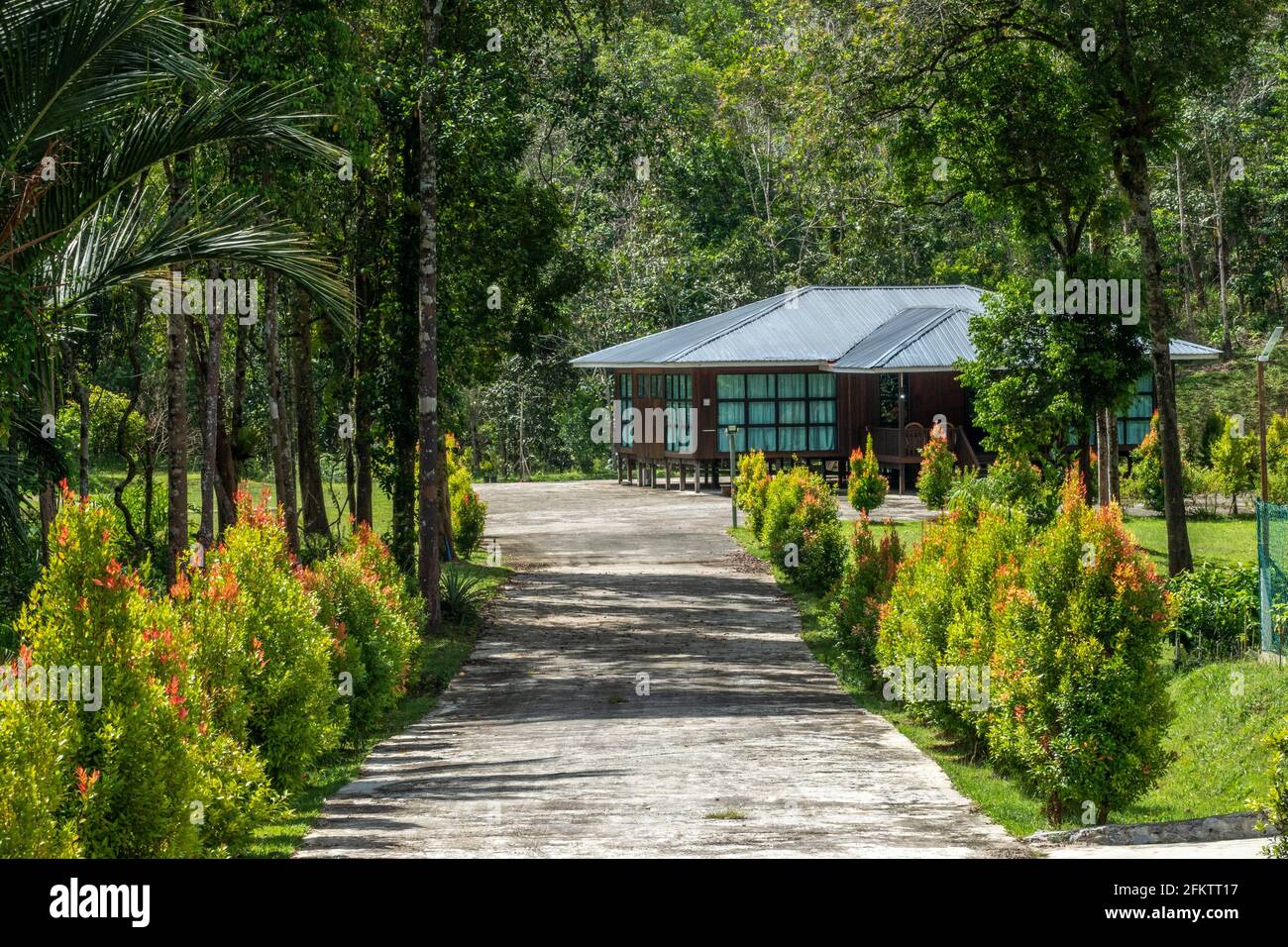 Bungalow à Kampung SIngai, Bau, Sarawak, Malaisie orientale Banque D'Images