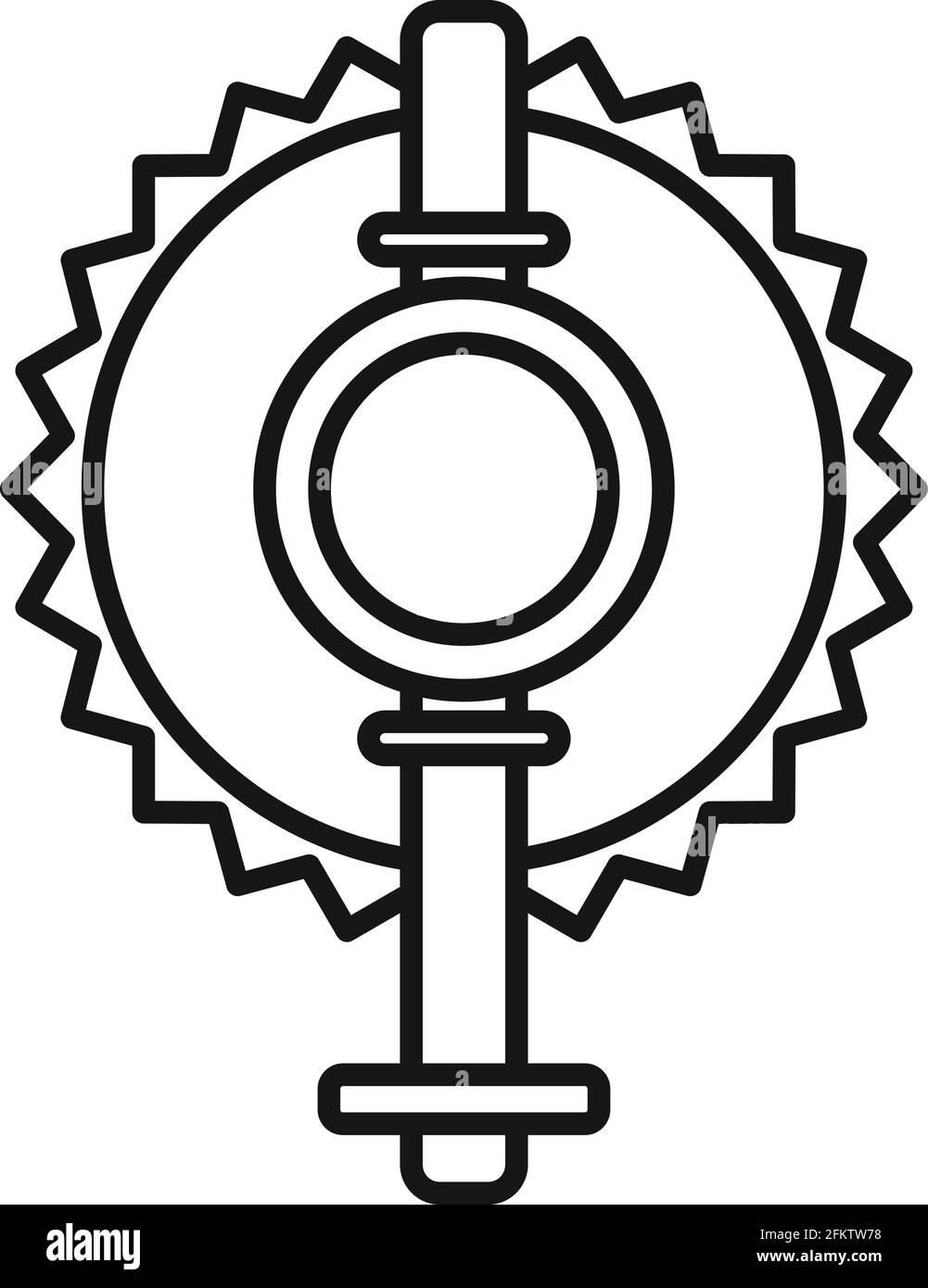 Vue de dessus icône de recouvrement d'animal, style de contour Illustration de Vecteur