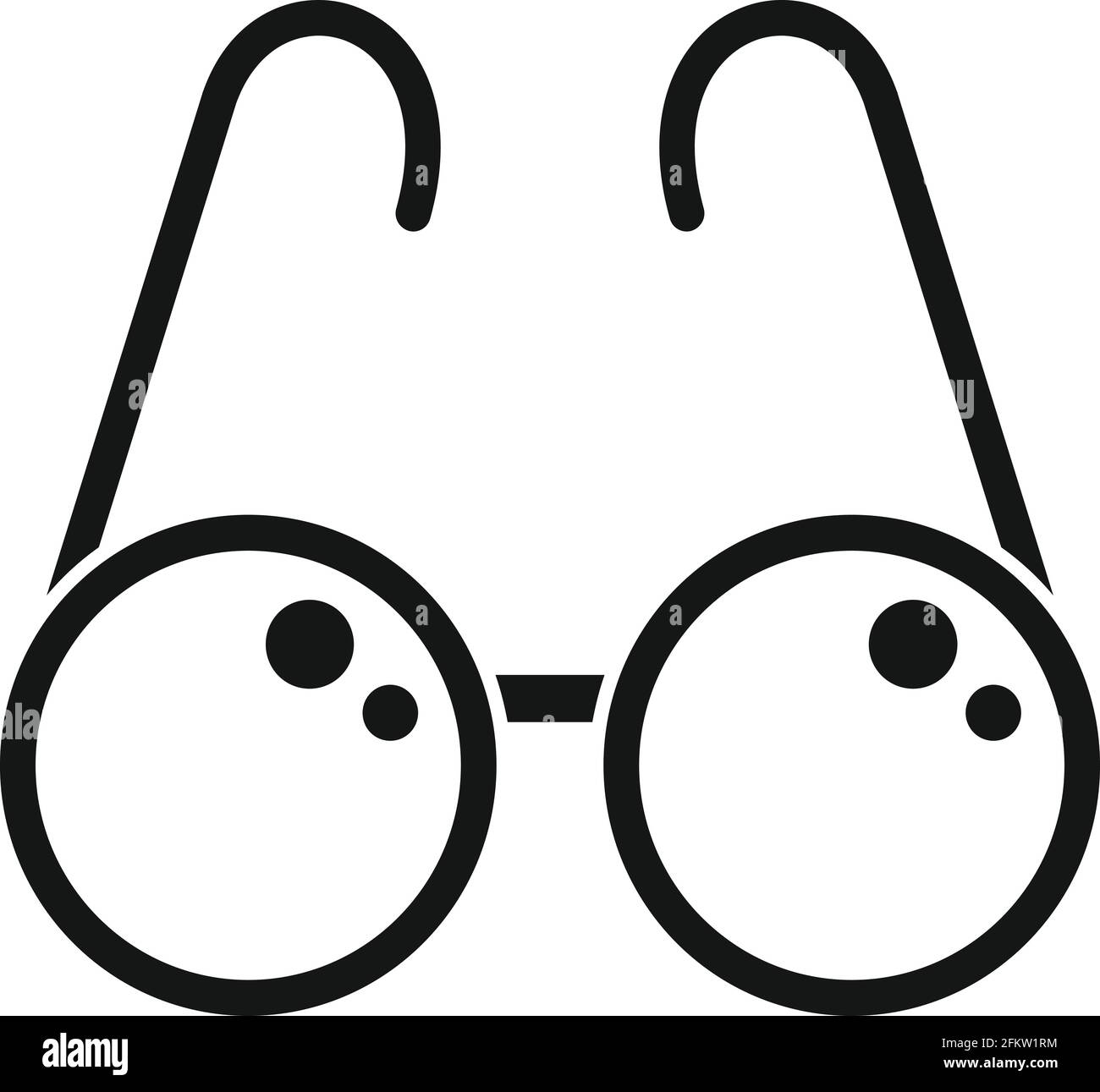 Icône de lunettes pour personnes âgées, style simple Illustration de Vecteur