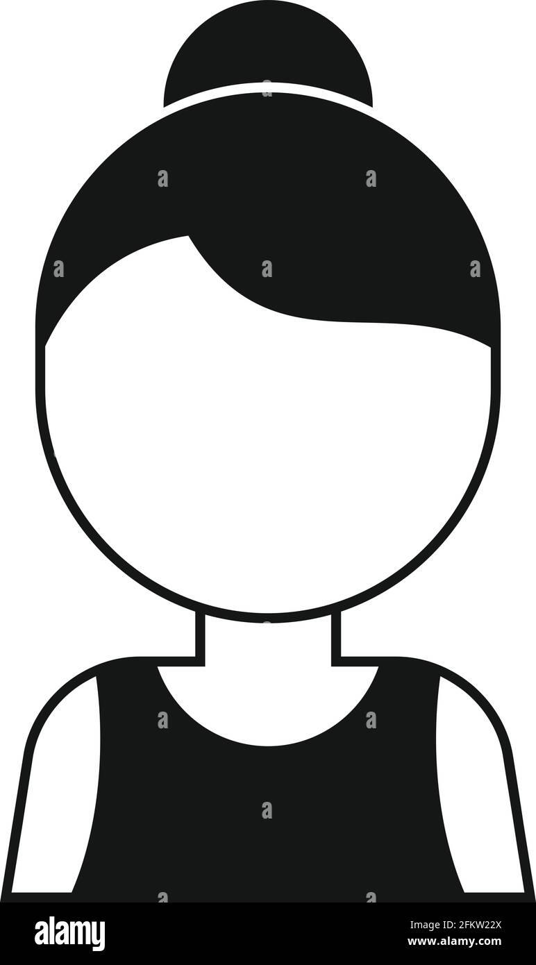 Icône d'entraînement femme senior, style simple Illustration de Vecteur