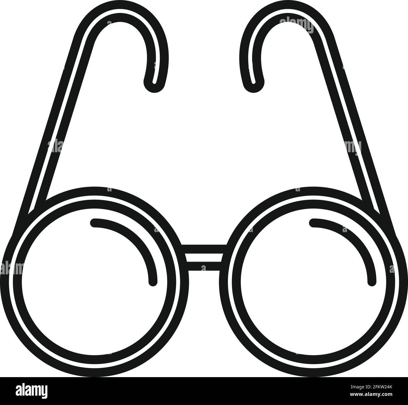 Icône de lunettes pour personnes âgées, style de contour Illustration de Vecteur