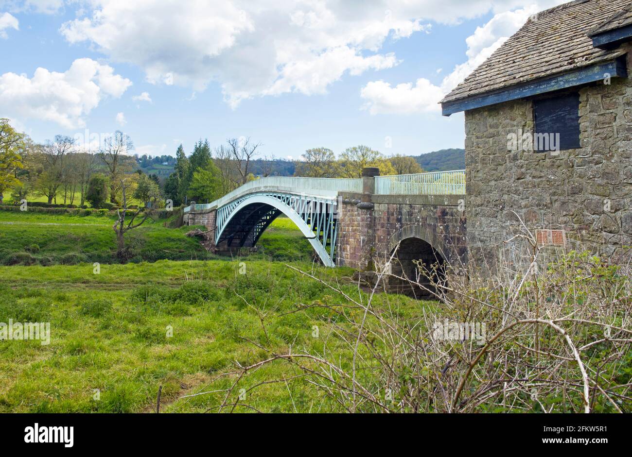 Le pont Bigsweir qui fait le long de la rivière Wye à Bigsweir dans le Vallée de Wye Banque D'Images