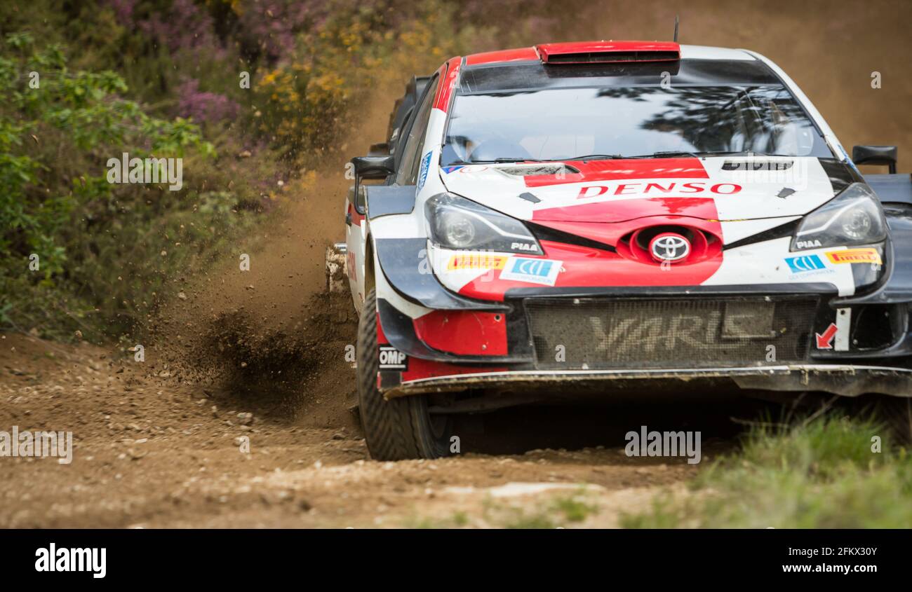 Dornelas, Portugal - 01 mai 2021 : Takamoto KATSUTA (JPN), Keaton WILLIAMS (GBR), TOYOTA GAZOO RACING WRT, TOYOTA Yaris WRC, gros plan Banque D'Images