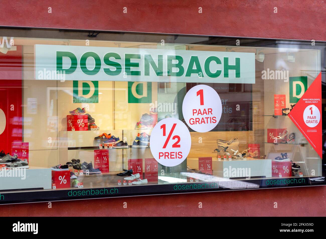 Dosenbach, magasin de chaussures en Suisse Banque D'Images