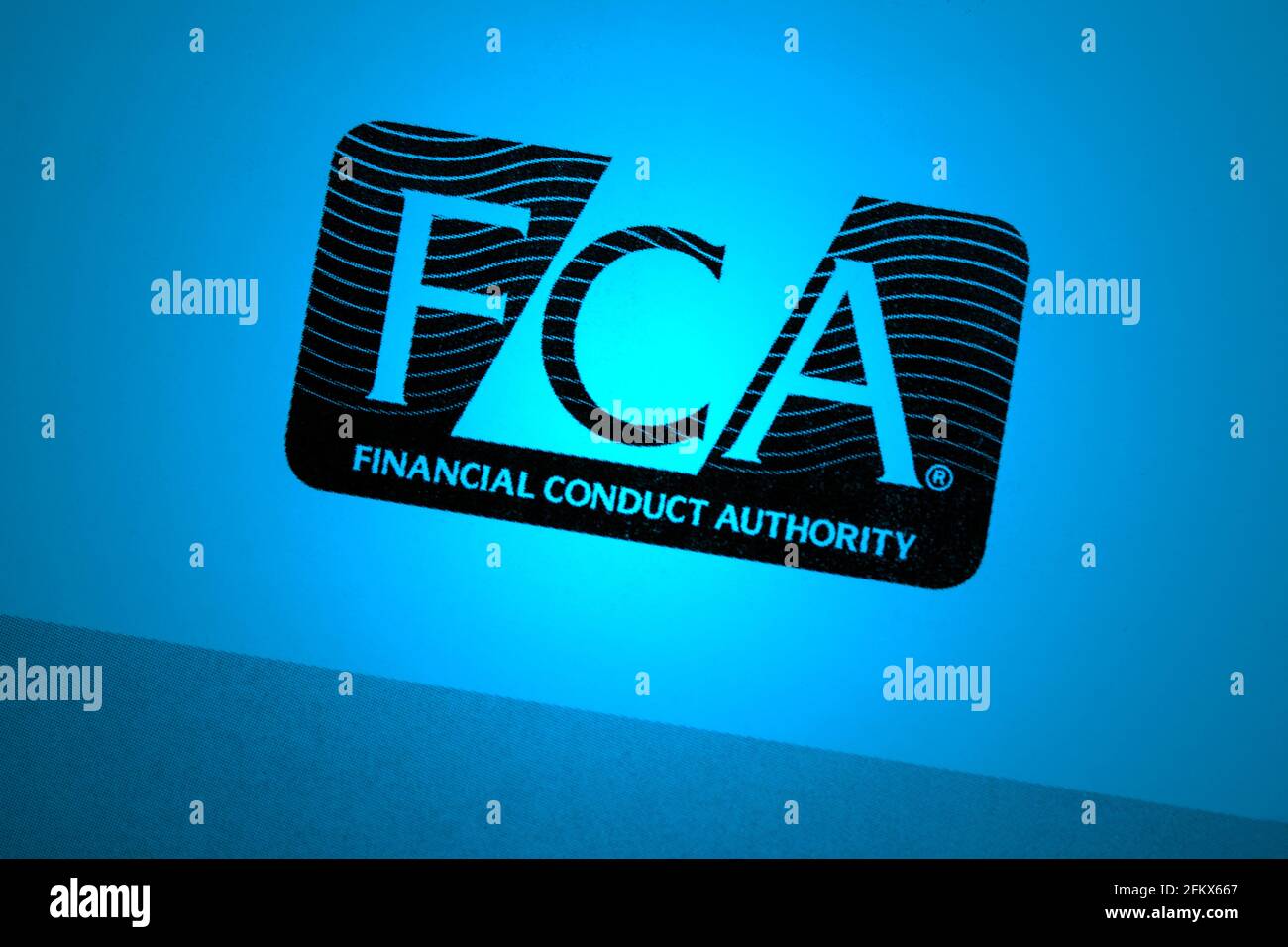 FCA, Financial Conduct Authority, logo Banque D'Images