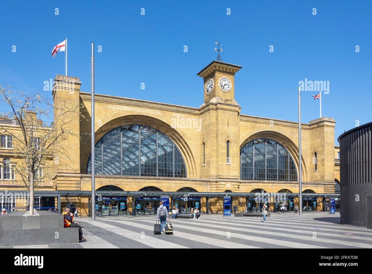 Gare de King's Cross, Euston Road, King's Cross, London Borough of Camden, Greater London, Angleterre, Royaume-Uni Banque D'Images