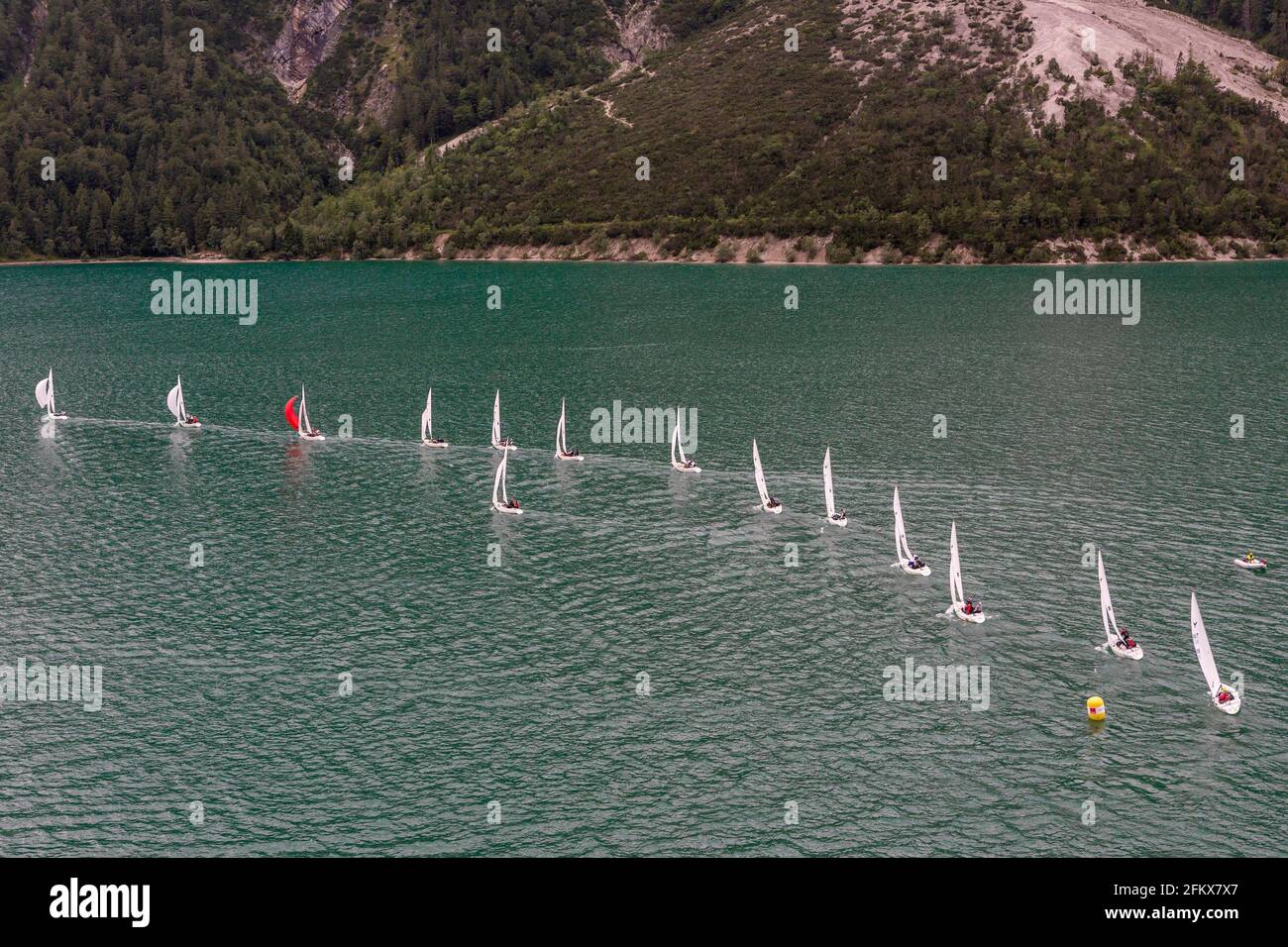 Bateaux à voile, Achensee dans le Tyrol, Autriche Banque D'Images