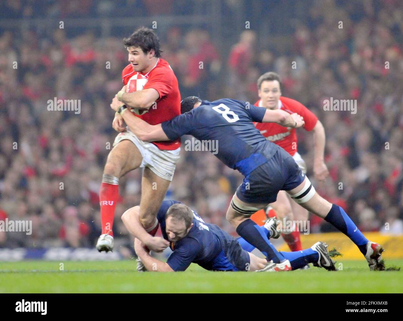 PAYS DE GALLES V FRANCE six nations 15/3/2008. PHOTO DAVID ASHDOWN Banque D'Images