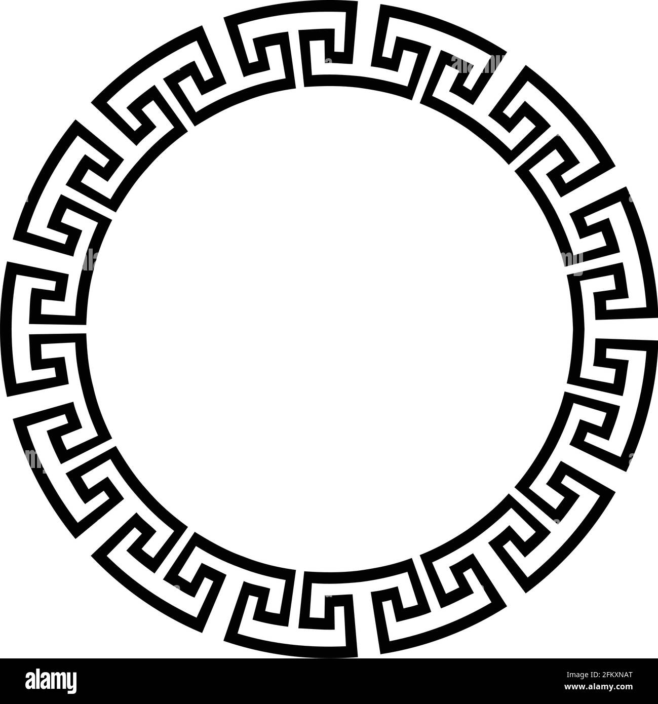 Motif circulaire Versace grec Illustration de Vecteur