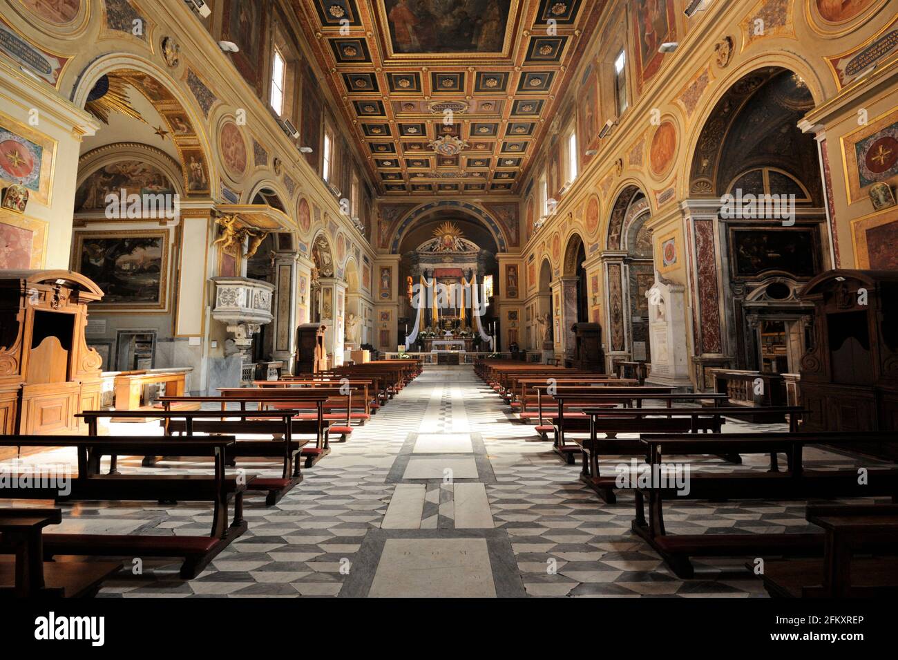 Basilique San Lorenzo in Lucina, Rome, Italie Banque D'Images