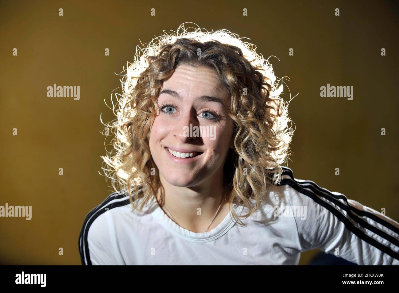 AMY WILLIAMS qui est en compétition dans le Bob Skeleton. 31/12/2008. PHOTO DAVID ASHDOWN Banque D'Images