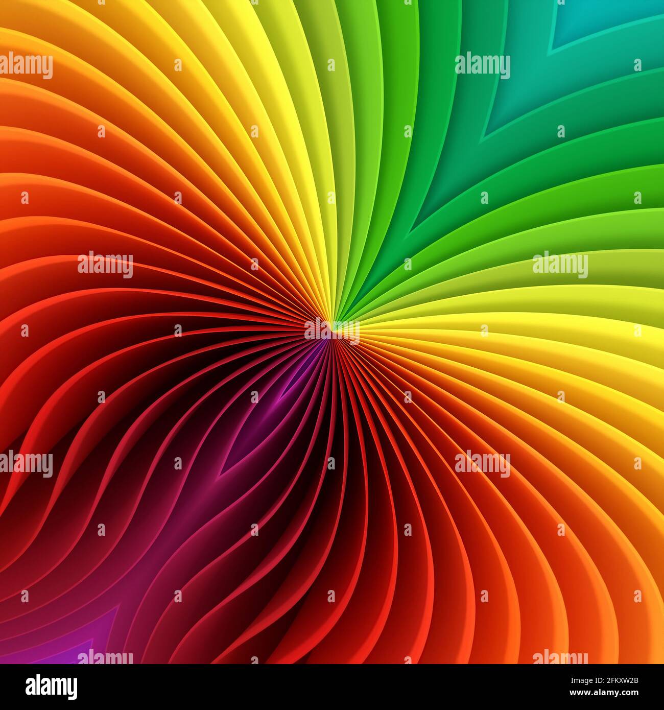 Feuilles de plastique colorées de différentes couleurs, motif de papier arc-en-ciel 3D Banque D'Images