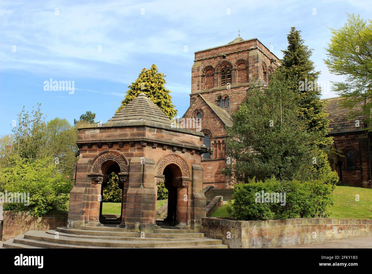 Eglise St George, Thornton Hough, Wirral, Royaume-Uni Banque D'Images