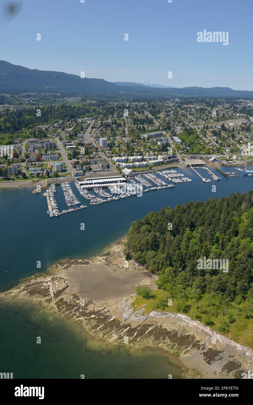 Photo aérienne de Nanaimo, Colombie-Britannique Banque D'Images