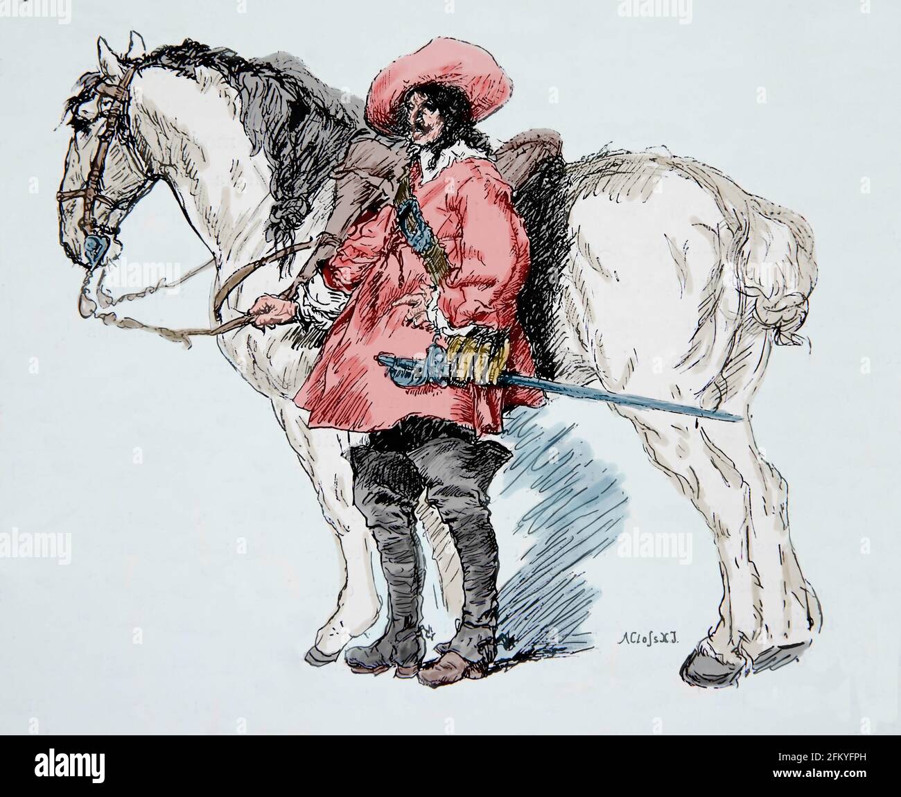 Dragoon. Deux mille ans d'histoire de l'Allemagne, 1882 Banque D'Images