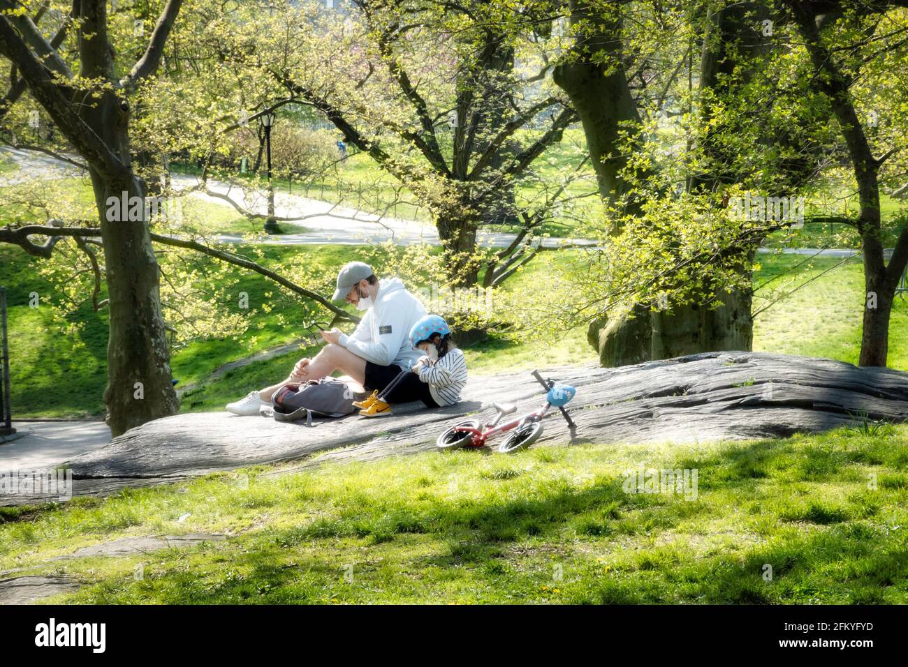 Le printemps dans Central Park est magnifique, New York City, États-Unis Banque D'Images