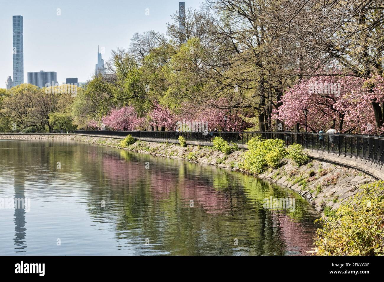 Le réservoir de Jogging, Central Park, NYC, USA Banque D'Images