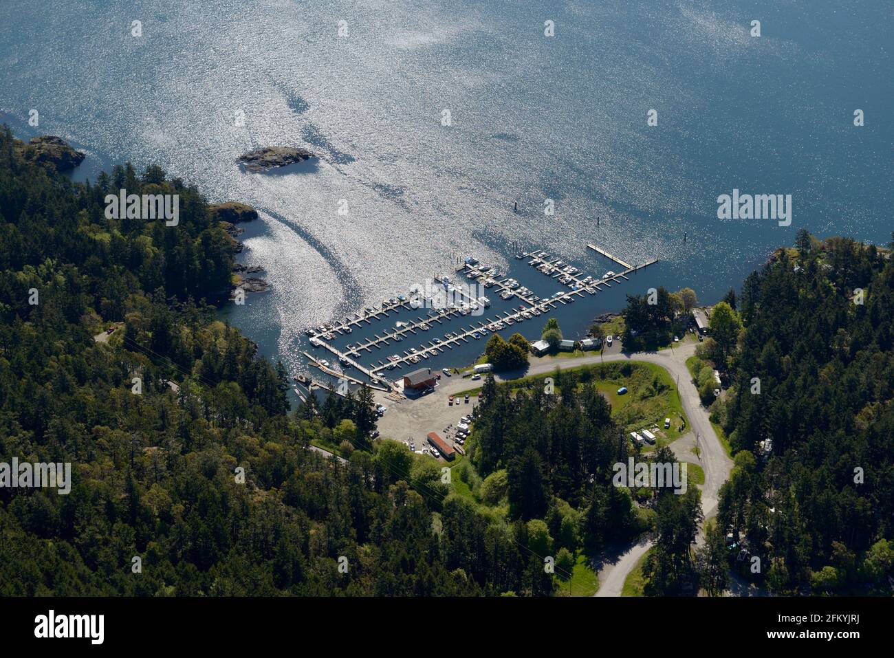 Photo aérienne, île de Vancouver (Colombie-Britannique) Banque D'Images