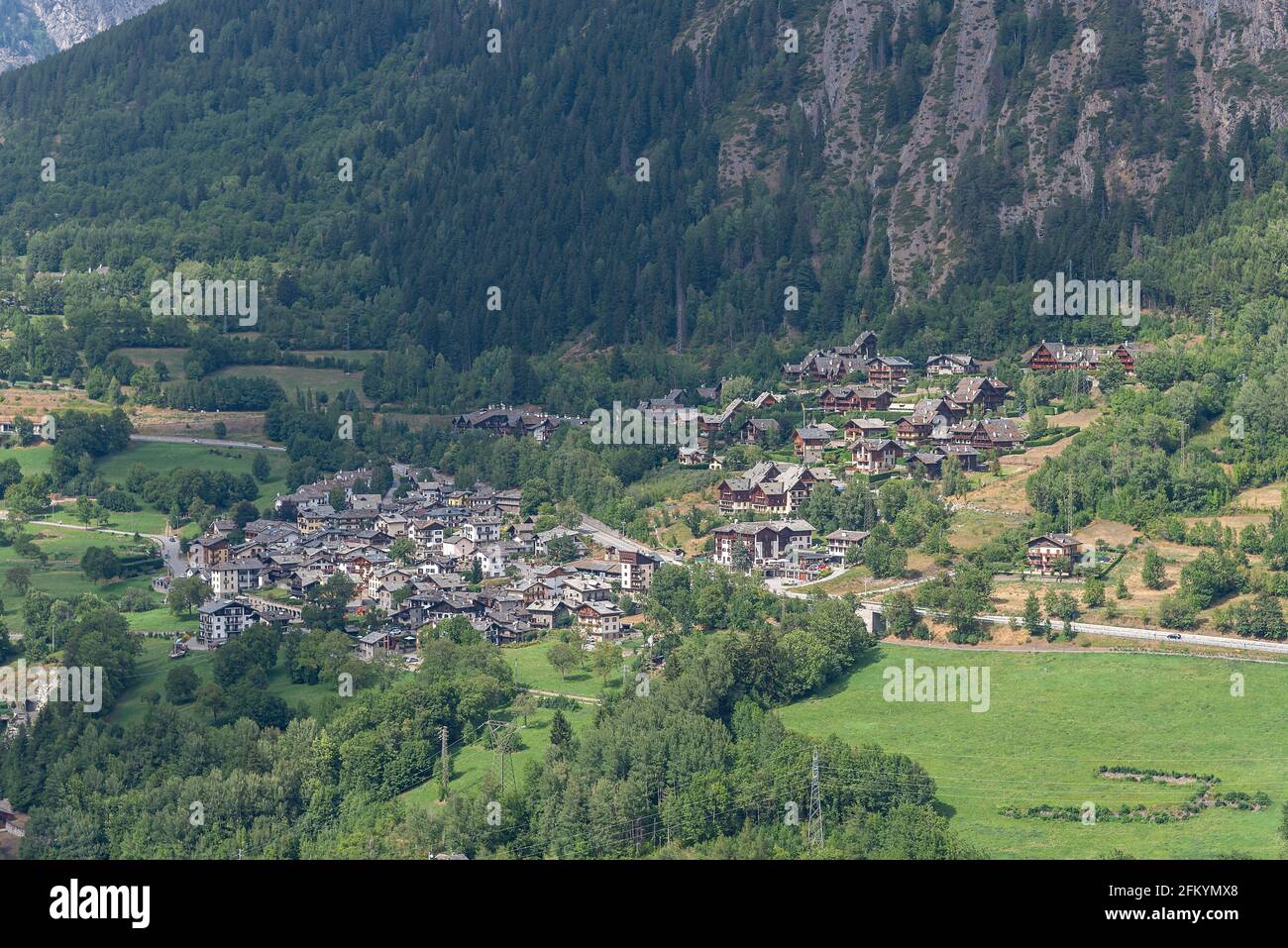 Vue de l'Orrido di pré Saint Didier - Valle d'Aoste - Italie Banque D'Images