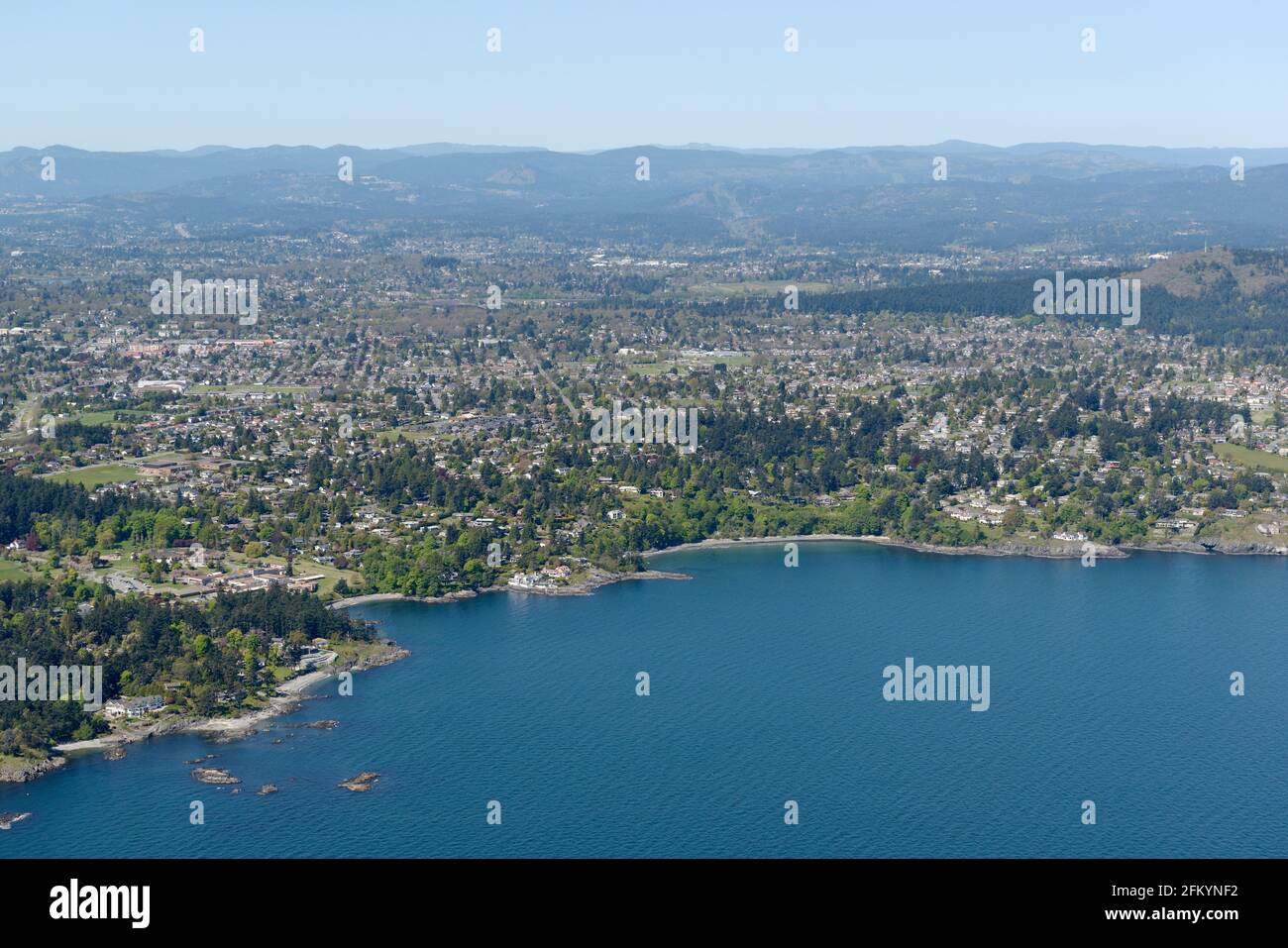 Photo aérienne de Saanich, Victoria, île de Vancouver, Colombie-Britannique Banque D'Images