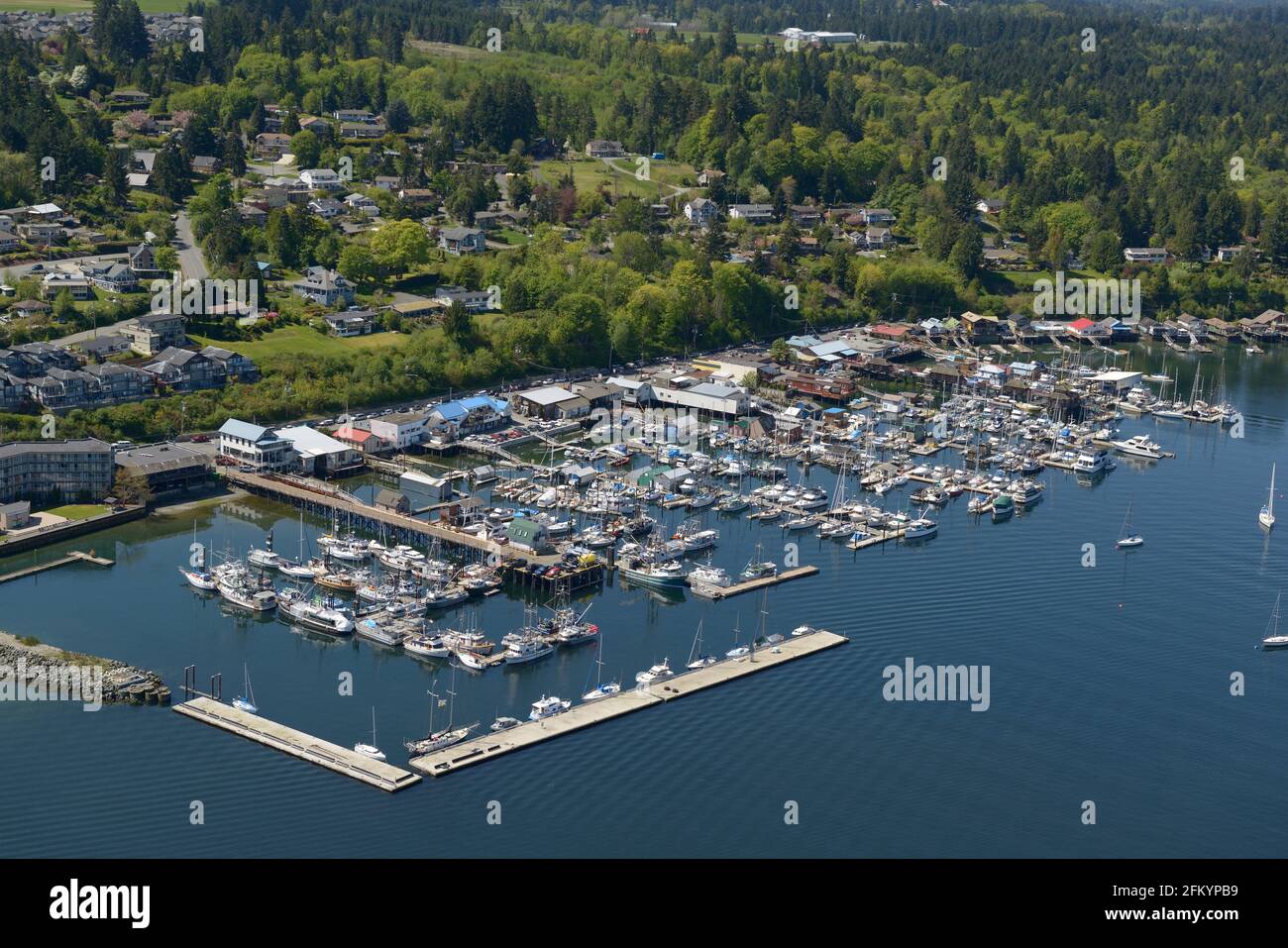 Photo aérienne, île de Vancouver (Colombie-Britannique) Banque D'Images